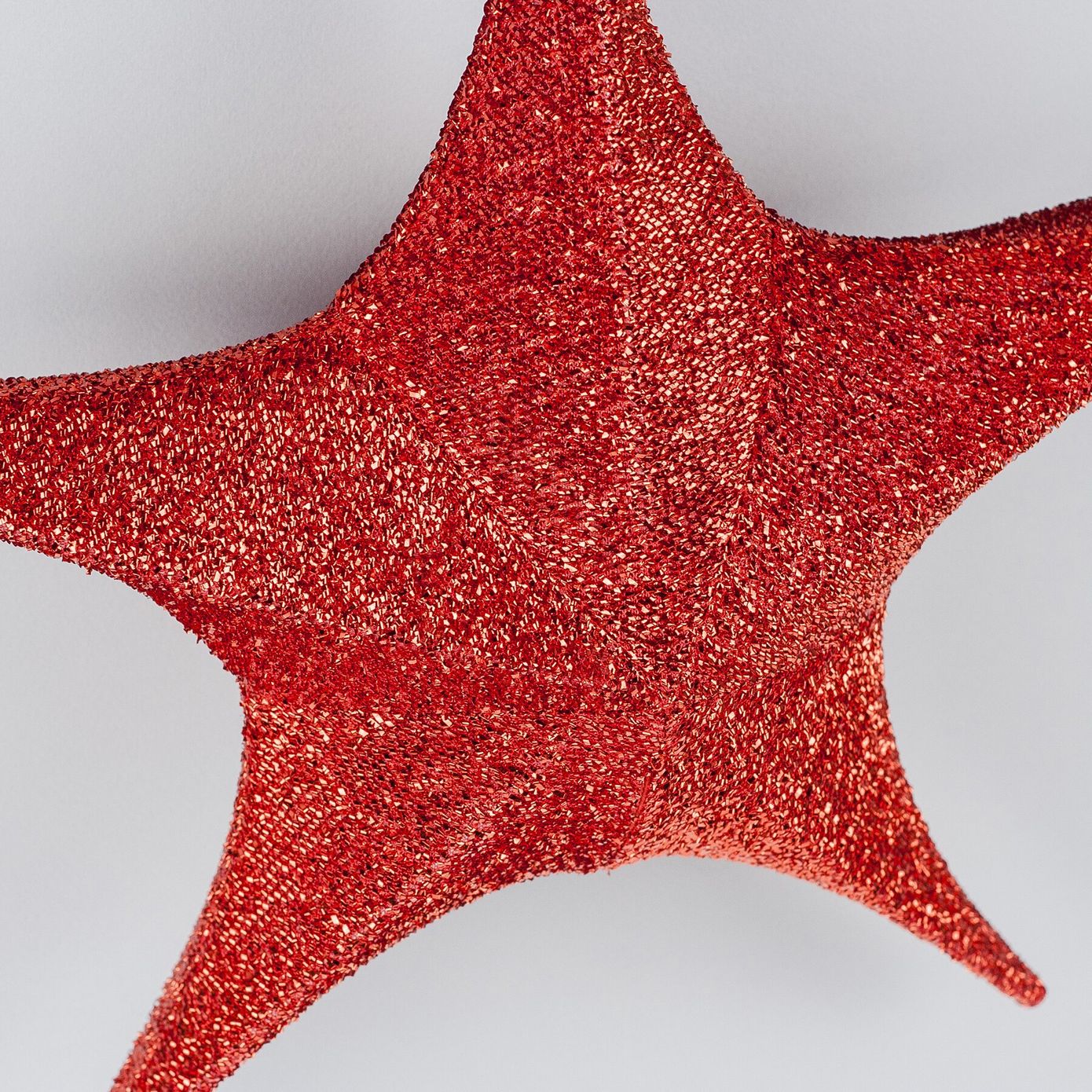 Звезда для декора из ткани, красная, 65 см