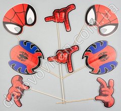 Фотобутафория детская, набор "Spiderman/Человек-паук", 8 предметов