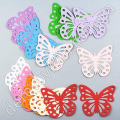 Декор "Бабочки" бумажные, разноцветные, 9×10 см, 20 шт.