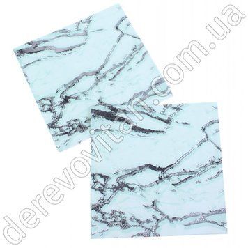 Святкові серветки, блакитний мармур, 20 шт., 16.5&times;16.5 см (33 см)