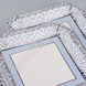 Квадратні святкові паперові тарілки з орнаментом, блакитні, 10 шт., 24×24 см