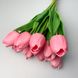 Тюльпани з латексу, рожеві, букет 10 шт. ~32 см