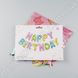 Повітряні кулі-букви "Happy Birthday" з малюнком, висота 36 см