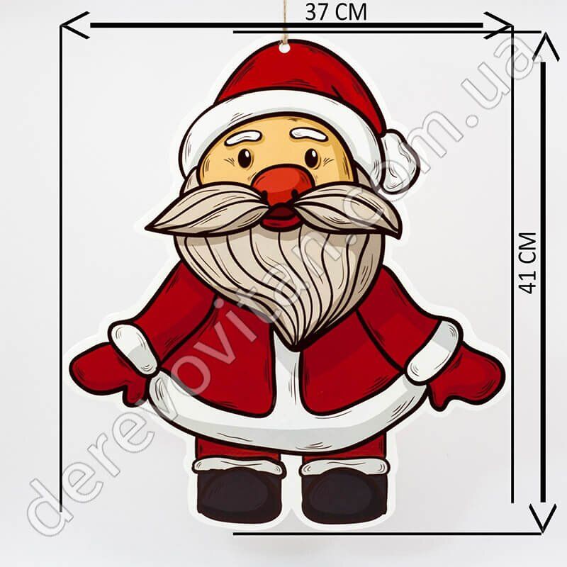 Декоративная подвеска "Дед Мороз", 37×41×0.5 см