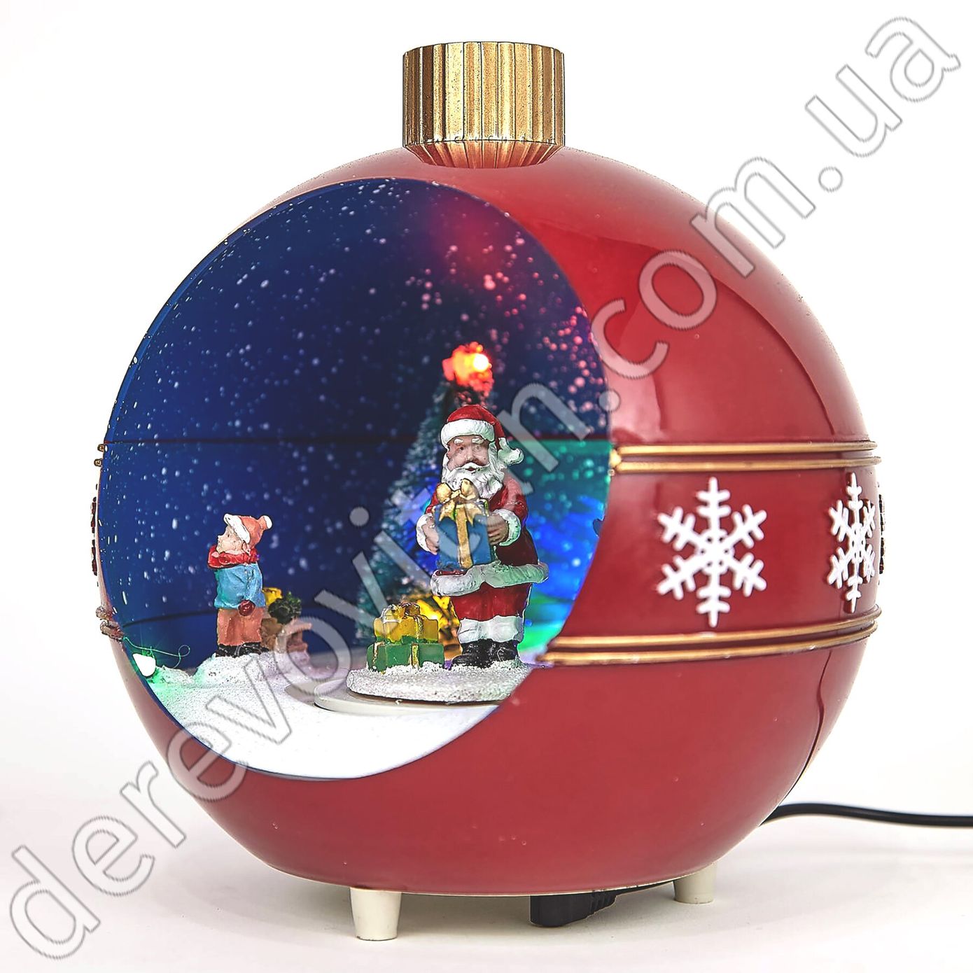 Музична куля "Танцюючий Дід Мороз", 2 режими, 16.5×15.5 см