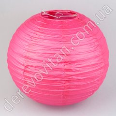 Бумажный подвесной фонарик, ярко-розовый, 30 см