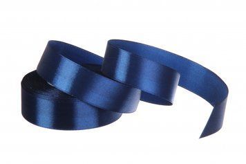 Стрічка атласна, темно-синя, 2.5 см&times;23 м
