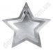 Подвесные бумажные звезды 3D, серебро глянец, 11 шт.
