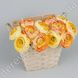 Плетене кашпо для квітів з лика з ручками та поліетиленом, ~14.7×14.7×12 см