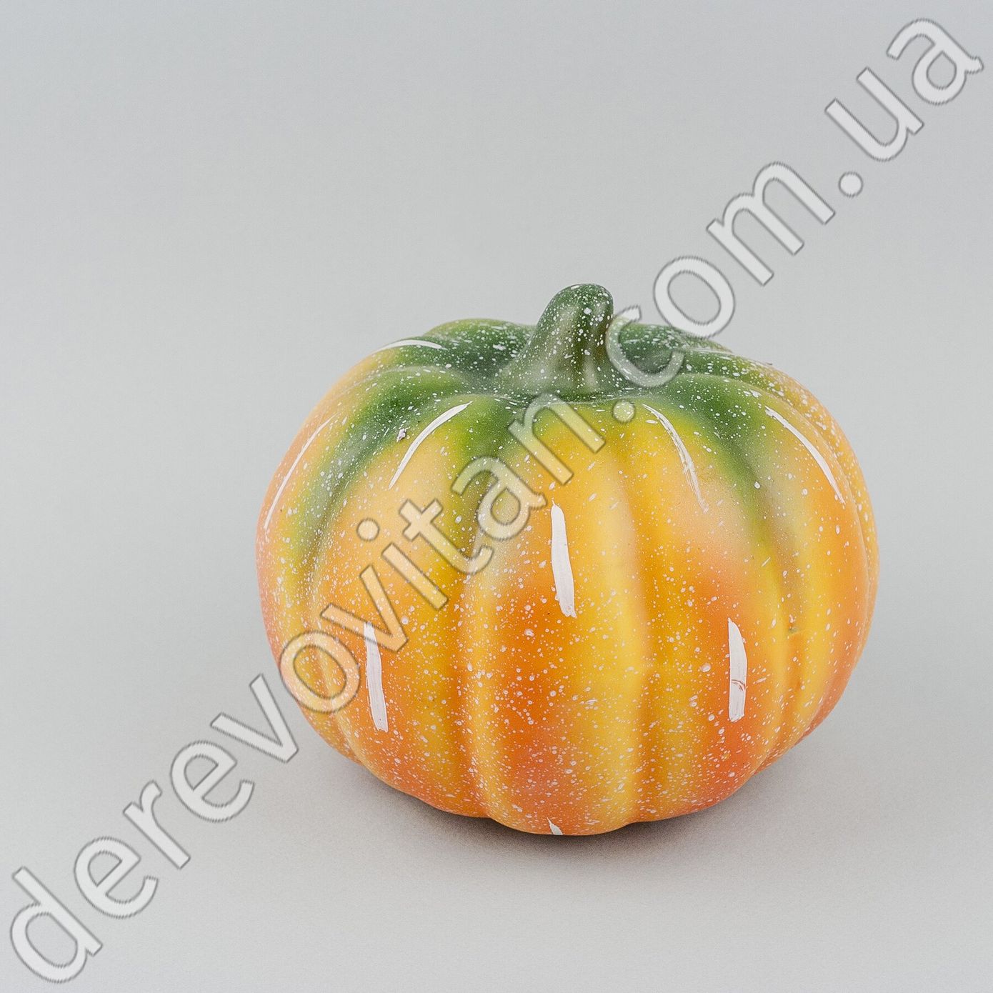 Гарбуз штучний, жовто-оранжевий, 13×15 см