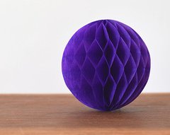 Бумажный шар-соты, фиолетовый, 25 см