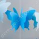 Бумажная гирлянда на нити 3D "Бабочки", голубая, 2.5 м
