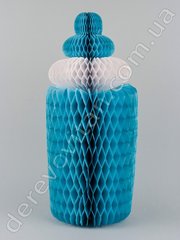 Декор підвіска-соти "Пляшечка", блакитна, 30 см