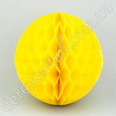 Бумажный шар-соты, желтый, 20 см
