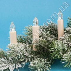 LED-свічі на прищіпках для ялинки з пультом, 10 шт. 1.5×10 см