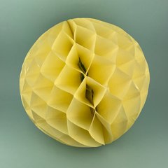 Бумажный шар-соты, светло-желтый, 35 см
