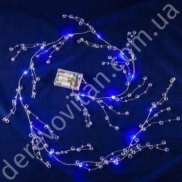 Гирлянда из акриловых кристаллов с led-подсветкой "Шарики маленькие", 1.50 м