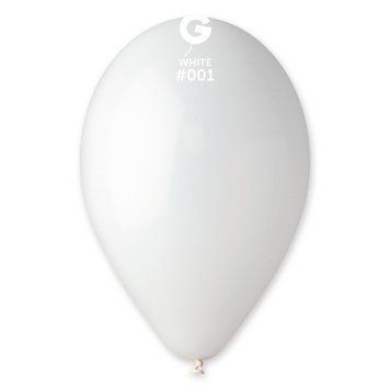 Латексні кулі Gemar білі 001 G90 10" 26 см, 100 шт.