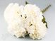 Штучна біла гортензія 5 квіток на гілці, тканина, 48 см