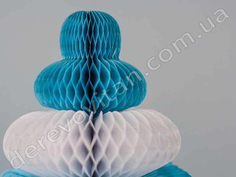 Декор подвеска-соты "Бутылочка", голубая, 30 см