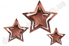 Подвесные бумажные звезды 3D, розовое золото, 11 шт.