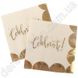 Салфетки праздничные бумажные "Celebrate", белые с золотом, 20 шт., 16.5×16.5 см