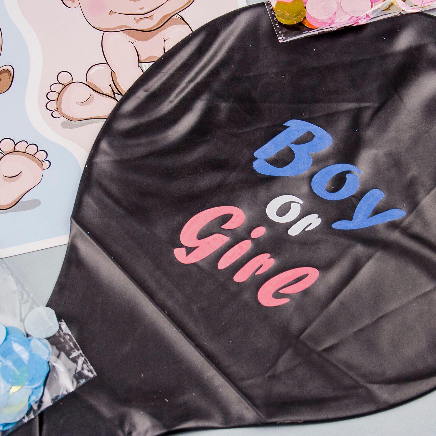 Куля-сюрприз Boy or Girl для визначення статі дитини з конфетті, 85 см