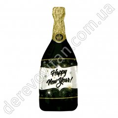 Воздушный шар шампанское "Happy New Year", ~75-80 см