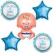 Набор воздушных шаров для мальчика "Малыш Prince", голубой, 5 шт.