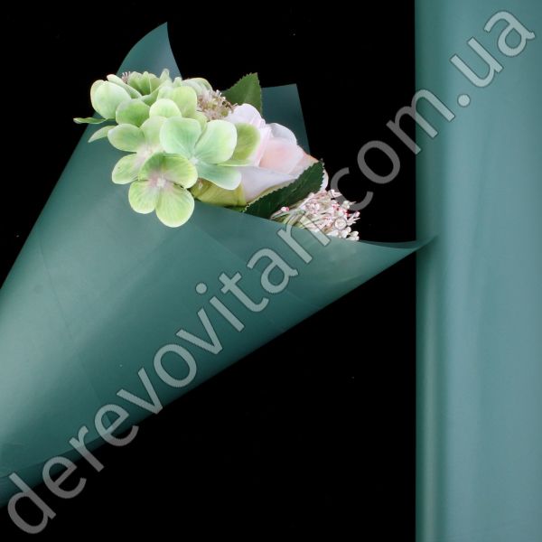 Калька для цветов в рулоне, зеленый изумруд, 0.6×8 м, код 013