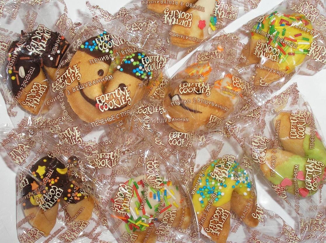 Печенье с предсказаниями "Снеговик" №4, 36 шт. в шоколадной глазури
