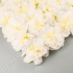 Хризантемы декоративные - для стены из цветов, бело-кремовые, 48×63 см, 56 цветков
