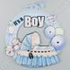 Детская подвеска-табличка "It`s a boy", голубая, 31.5&times;33.5 см