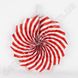 Подвесной веер, красно-белый, 20 см - бумажный декор-розетка