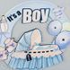 Детская подвеска-табличка "It`s a boy", голубая, 31.5&times;33.5 см