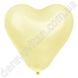 Повітряні кулі "Серце" латексні, світло-жовті, 30 см 12", 98-100 шт.