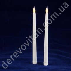 LED-свічки "Конус" білі, жовте світло, 6 шт., 2×27.5 см
