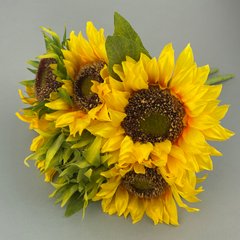 Букет соняшників штучний, 26×38 см, 6 квіток