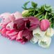 Штучні гелеві тюльпани, світло-рожеві, букет 5 шт., 40 см