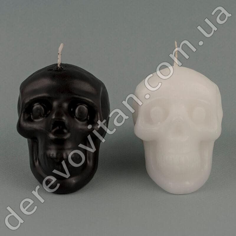 Свечи декоративные "Череп", белая и черная, 6.5 × 7.5 см