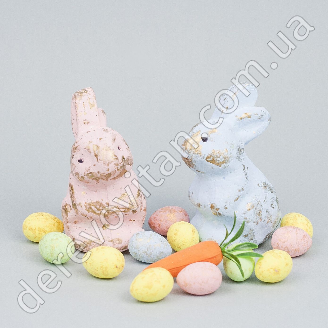 Набір декору до Великодня "Кролики та крашанки", 13 предметів