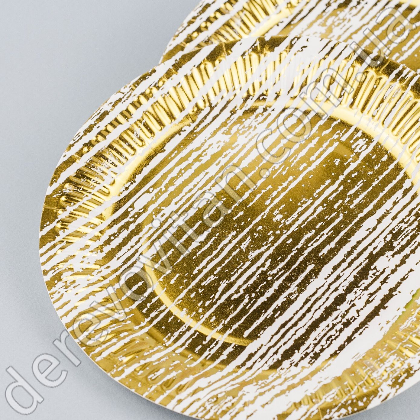 Тарелки бумажные праздничные с принтом "Золото", 10 шт., 23 см