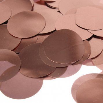 Конфетті кругле рожеве золото матове 1.5 см, 100 г
