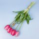 Искусственные гелевые тюльпаны, розовые, букет 5 шт., 40 см