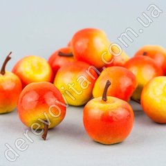 Декоративні яблука червоно-жовті, 2.5×3.5 см, 20 шт.