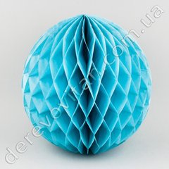 Бумажный шар-соты, голубой, 25 см
