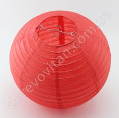 Паперовий ліхтарик куля, червоний, 35 см