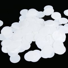 Конфетті біле кругле біле 1.5 см, 100 г