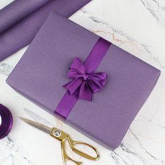 Подарунковий крафт папір однотонний фіолетовий, 0.7×8 м