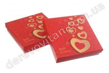 Подарочные коробки плоские "Just for you", упаковка 6 шт., 17&times;17&times;4 см